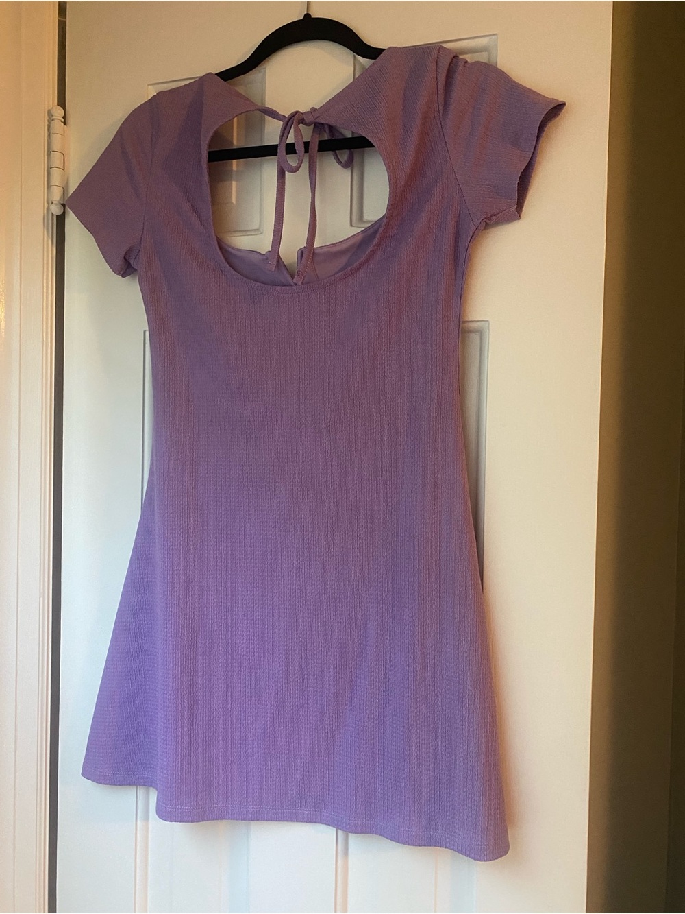Stradivarius Lavender Mini Dress with Back Tie
